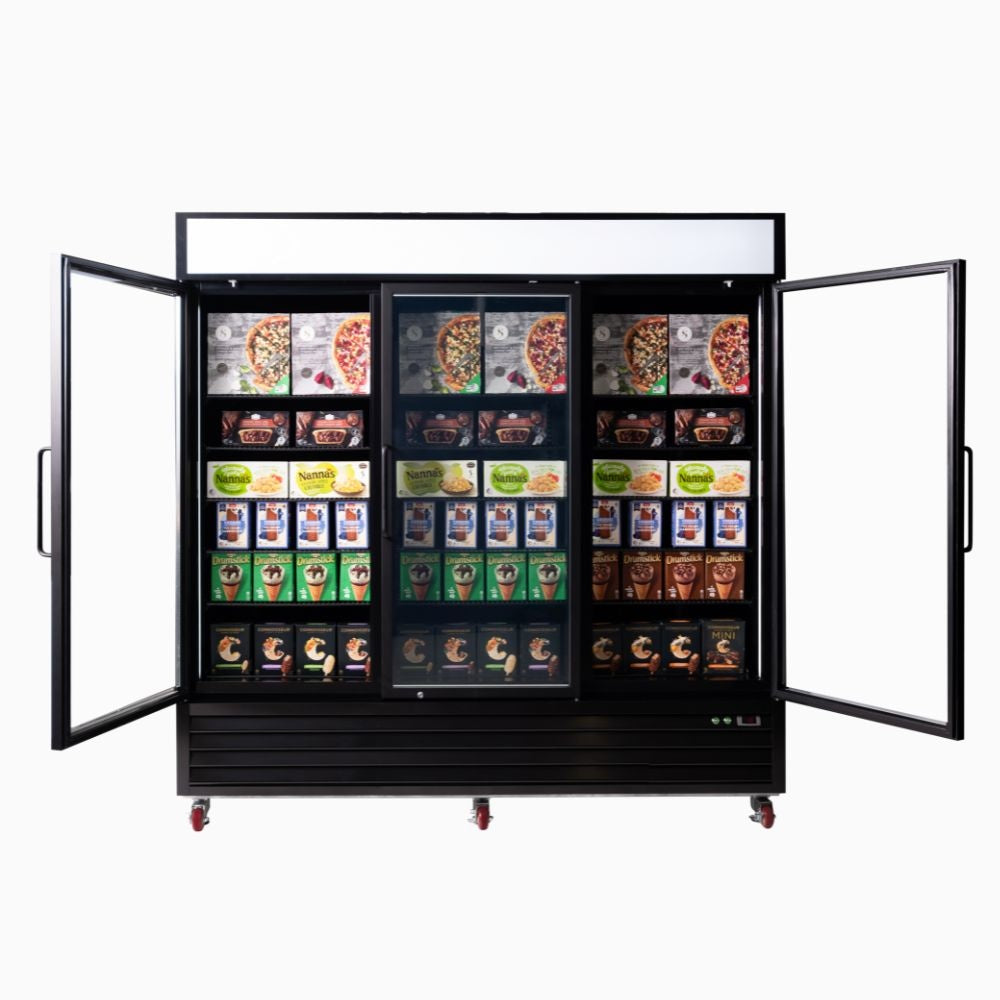 Bromic Upright Display Freezer 1980L - 3 Door - Flat Glass - Lightbox 3736265-NR