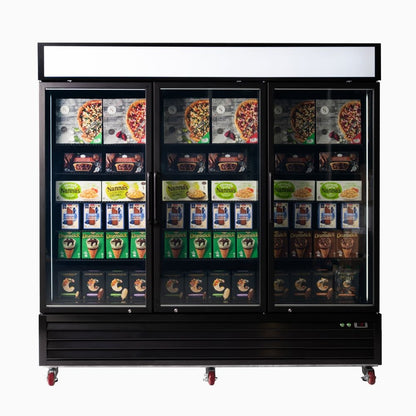 Bromic Upright Display Freezer 1980L - 3 Door - Flat Glass - Lightbox 3736265-NR