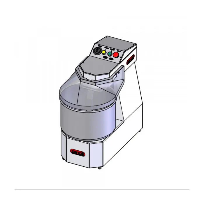 Zanolli Galassia 12VAR Fixed Head Spiral Dough Mixer | Variable Speed | 16 litre Capacity 41M1202 Mattys
