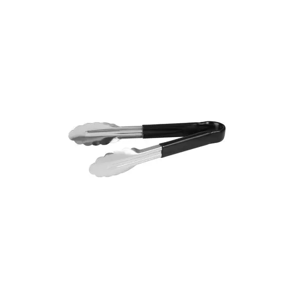 brand-trenton Trenton - Colour Coded Tong PVC Coated Handle 230mm Black Stainless Steel, One Piece - 48009-BK Trenton