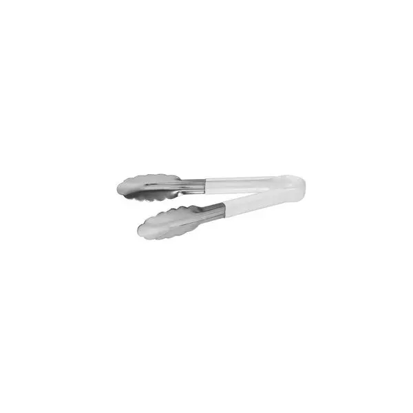 brand-trenton Trenton -48009-W Colour Coded Tong PVC Coated Handle 230mm White Stainless Steel, One Piece - 48009-W Trenton
