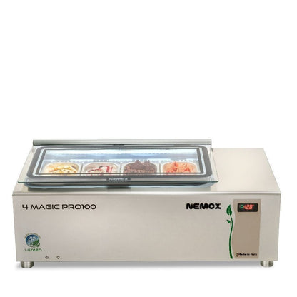 Nemox 4 MAGIC PRO100 I-GREEN 4 TRAY ICE CREAM STORAGE & DISPLAY CABINET Mattys