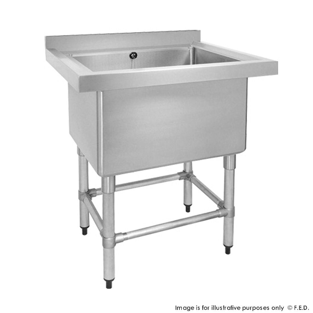 F.E.D. Modular Systems 770-6-SSB Stainless Steel Single Deep Pot Sink Mattys