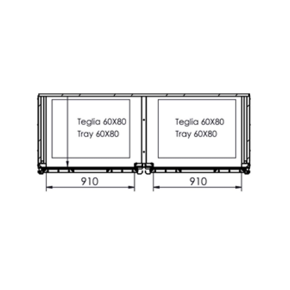 Zanolli Celle Rotor Wind CL-2P-2C - 40X60 Roll-In Double Door Proving Chamber | Fits 2 X Single Trolleys | 400 X 600 Tray 7RWB102 Mattys