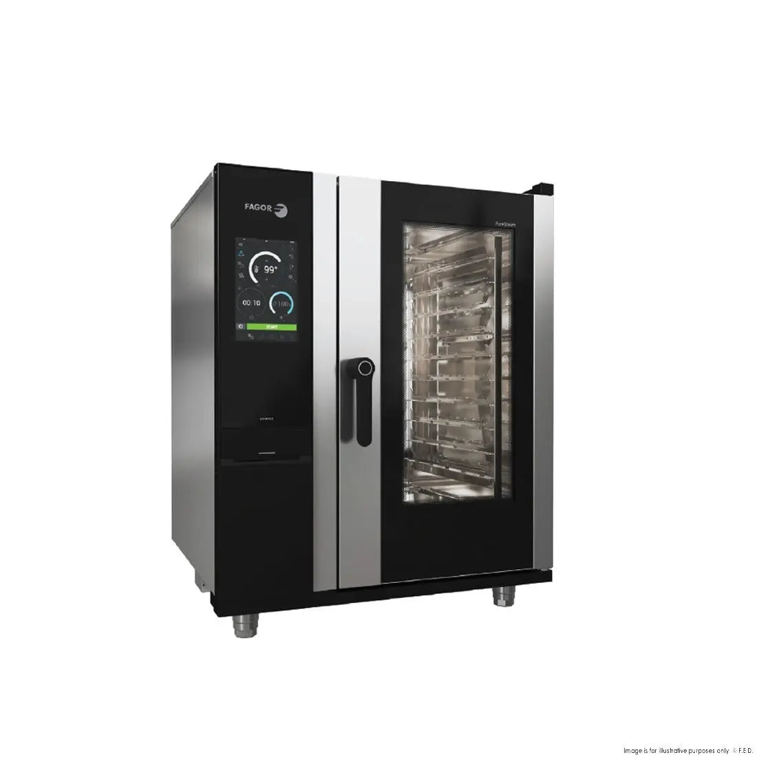 F.E.D. APW-101GRLWS Fagor Ikore 10 Tray Advanced Boiler Gas Combi Oven