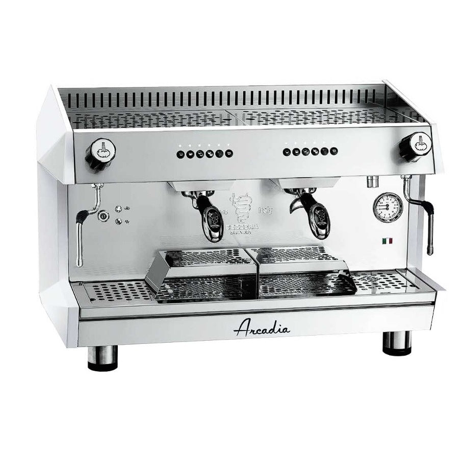 F.E.D. BEZZERA ARCADIA-G2 ARCADIA Professional Espresso Coffee Machine SS Polish White 2 Group Mattys