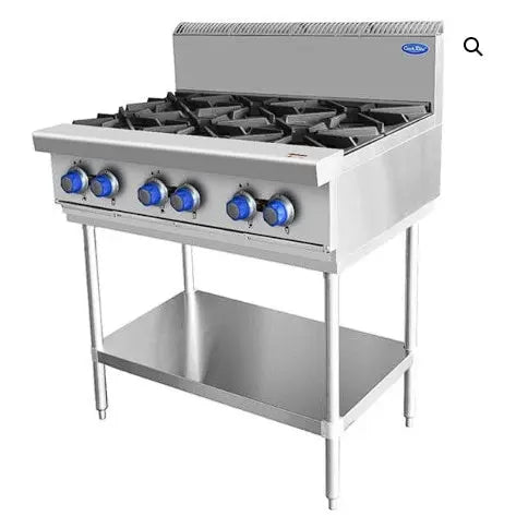 Cookrite AT80G6B-F 6 Burner Cook Top With Stand 900mm Mattys