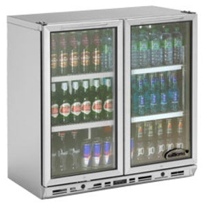 Bottle Cooler - Two Door Stainless Steel Bottle Cooler 800mm HighBC2SS-80 - BC2SS-80 Mattys