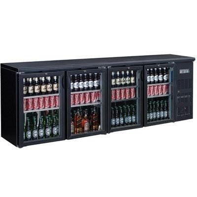 F.E.D. Temperate Thermaster Four Door BLACK MAGIC Bar Cooler - BC4100G Mattys