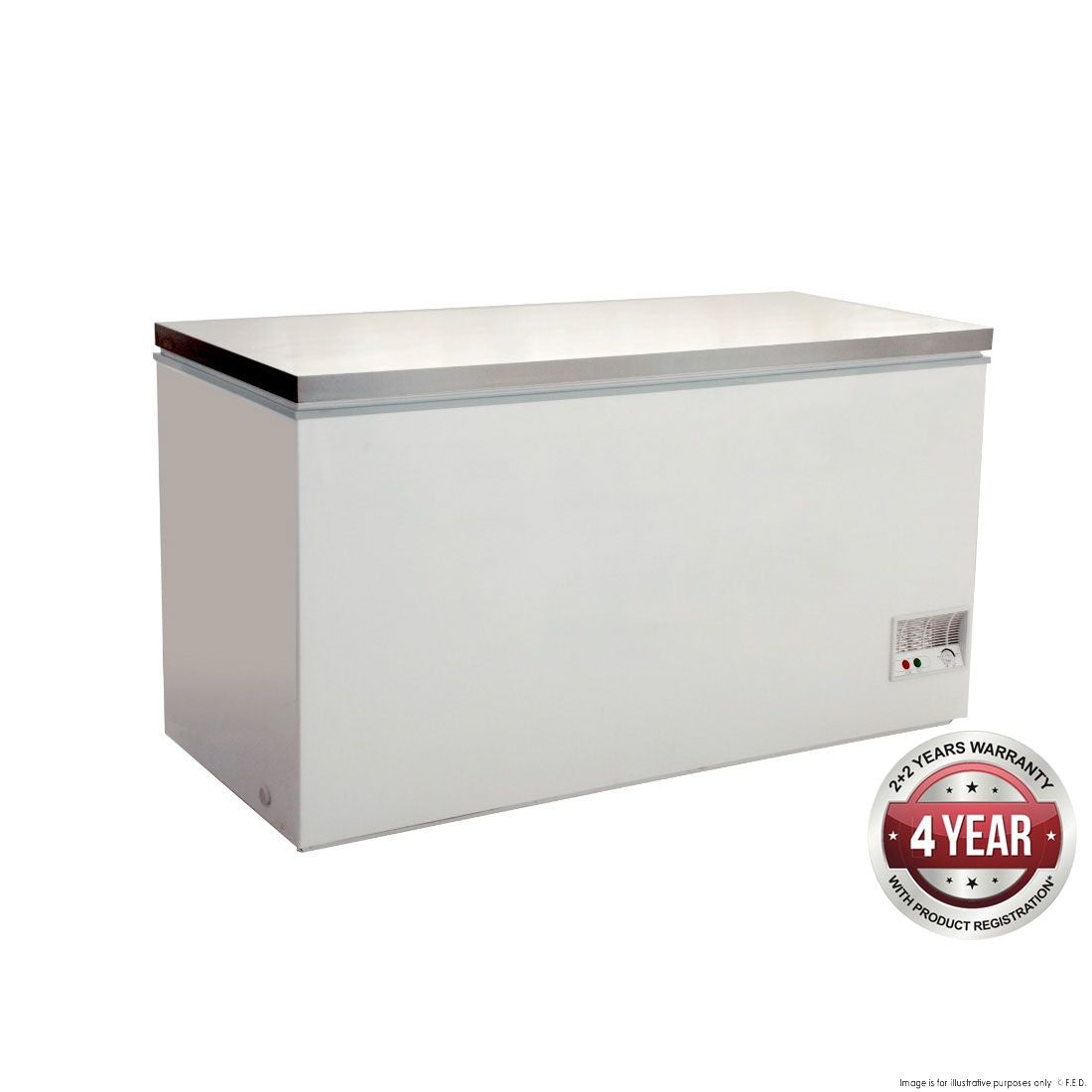 F.E.D. Temperate Thermaster BD466F Commercial Chest Freezer w/ S/S lids 466L Mattys