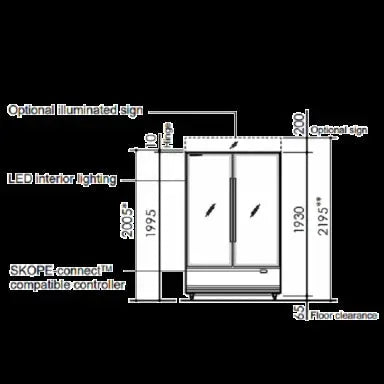 Skope BME1200N-A BME Activecore 2 2 Glass Door Display or Storage Fridge Mattys