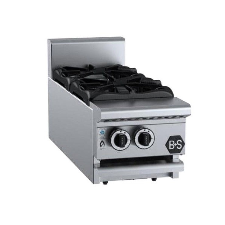 B+S Black Boiling Tops Two Burner Bench Mounted BT-SB2BM Mattys