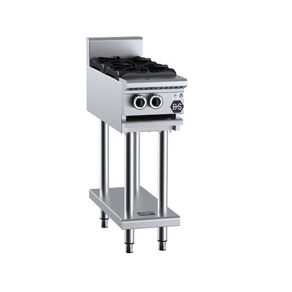 B+S Black BT-SB2 Gas Two Burner Boiling Top on Leg Stand Mattys