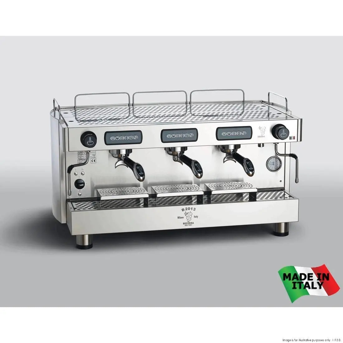 F.E.D. Bezzera Traditional 3 Group Espresso Coffee Machine - BZB2013S3E Mattys