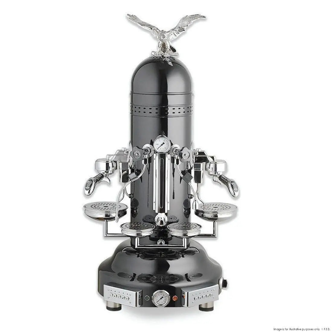 F.E.D. Bezzera Black Classic 2 Group Espresso Coffee Machine BZEAGLEB2E Mattys