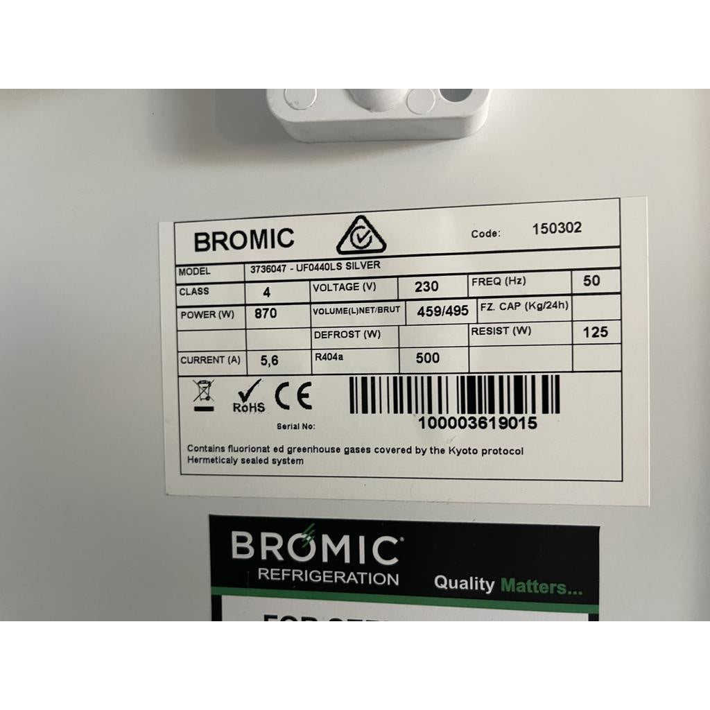 Bromic UF0440LS LED 440L 1 Door Display Freezer
