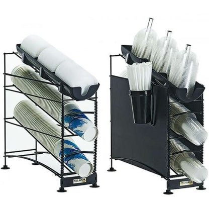 San Jamar | C8503WFD | Wireworks Cup Dispenser and Lid Organiser - 2 cup