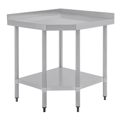 Shelving Vogue Stainless Steel Corner Table 600mm - CB907 Vogue