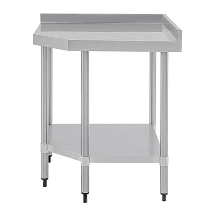 Shelving Vogue Stainless Steel Corner Table 600mm - CB907 Vogue