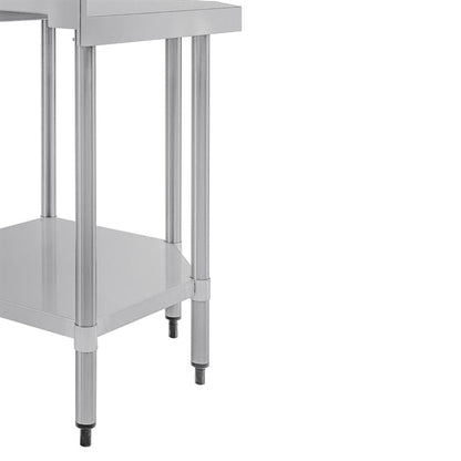 Shelving Vogue Stainless Steel Corner Table 600mm - CB907 Vogue