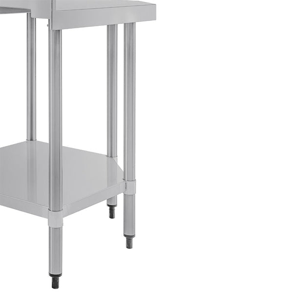 Shelving Vogue Stainless Steel Corner Table 600mm - CB907 Vogue