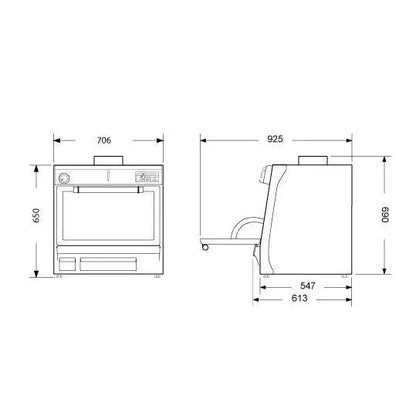 Diamond CBQ-060/BK Charcoal Oven Black Mattys