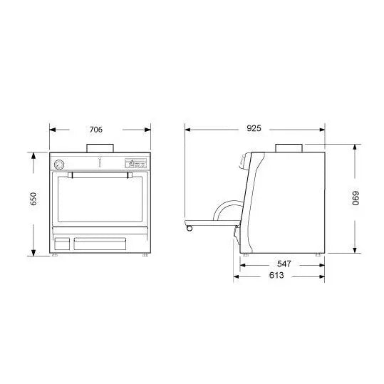 Diamond CBQ-060/BK Charcoal Oven Black Mattys