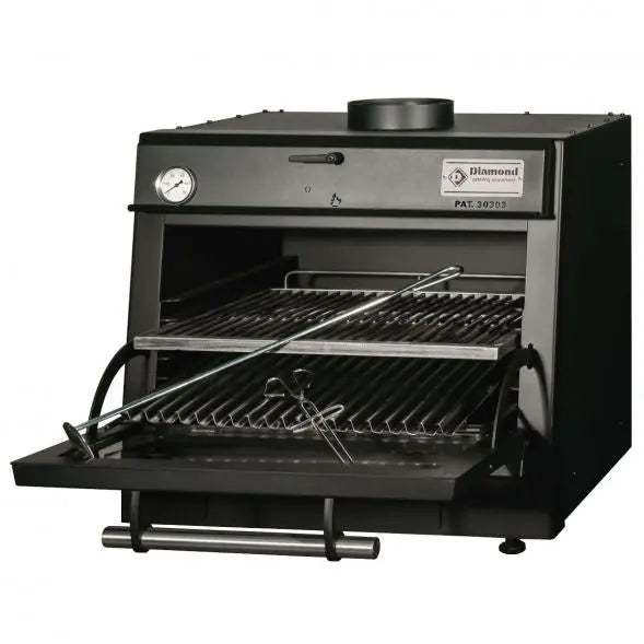 Diamond CBQ-060/BK Charcoal Oven Black Mattys