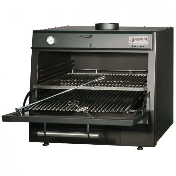 Diamond CBQ-075/BK Charcoal Oven Black Mattys