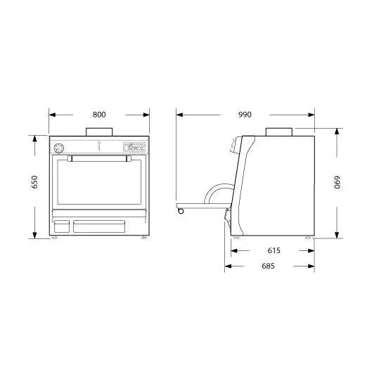 Diamond CBQ-075/SS Charcoal Oven Stainless Steel Mattys