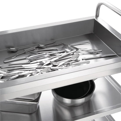 Stainless Steel & Shelving Vogue Stainless Steel 3 Tier Deep Tray Clearing Trolley - CC365 Vogue