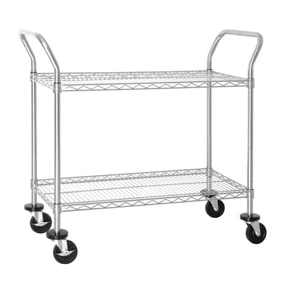 Stainless Steel & Shelving Vogue Chrome 2 Tier Wire Trolley - CC430 Vogue