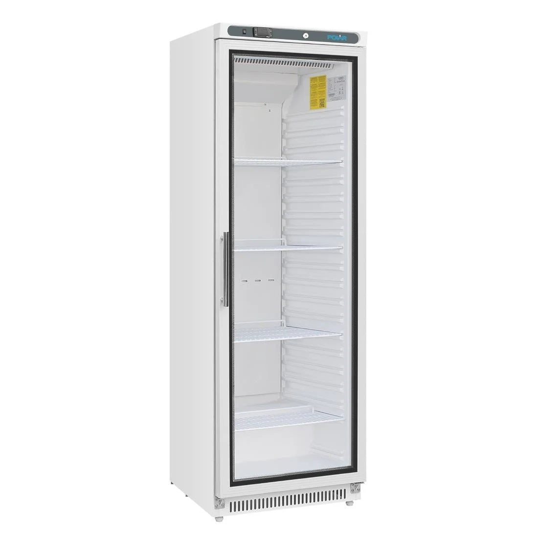 Polar C-Series Upright Display Fridge White 400Ltr CD087-A Mattys