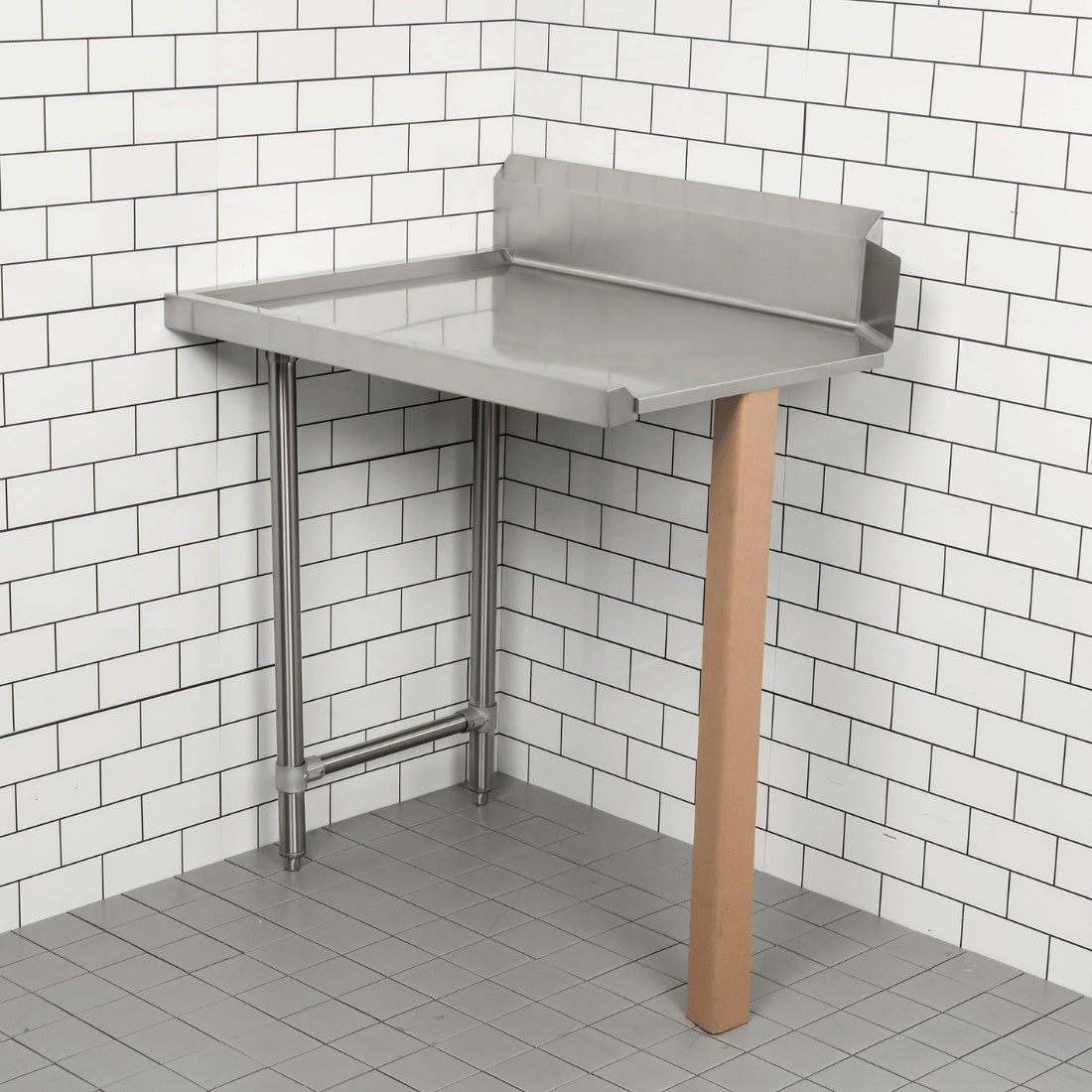 Modular System Clean Dish Table with Splashback CDT-1200R Modular Systems