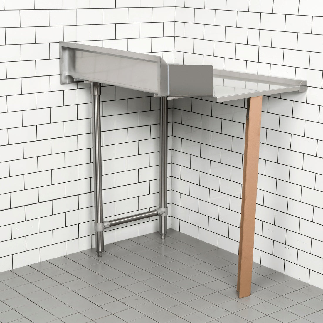 Modular System Clean Dish Table with Splashback CDT-600L Modular Systems