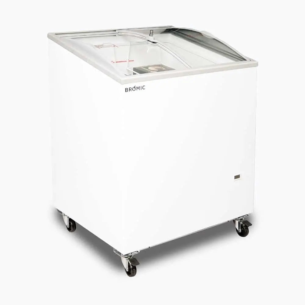Bromic CF0200ATCG Angle Top Curved Glass Chest Freezer 176L Mattys