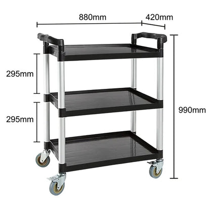 Stainless Steel & Shelving Vogue Polypropylene Mobile Trolley Small - CF101 Vogue