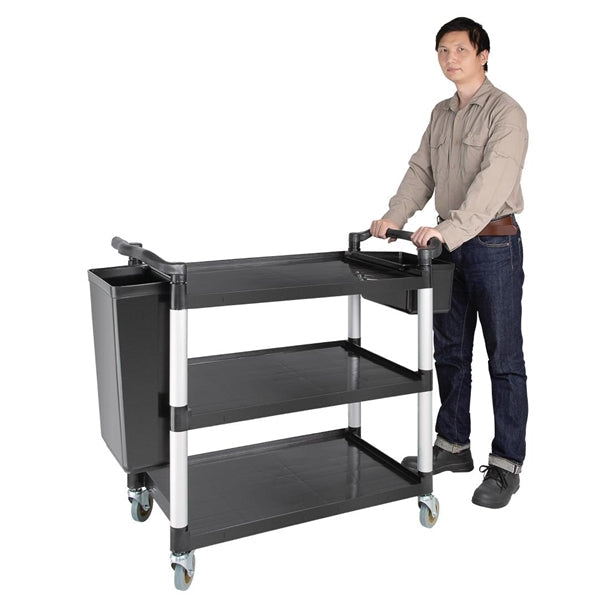 Stainless Steel & Shelving Vogue Polypropylene Mobile Trolley Large - CF102 Vogue