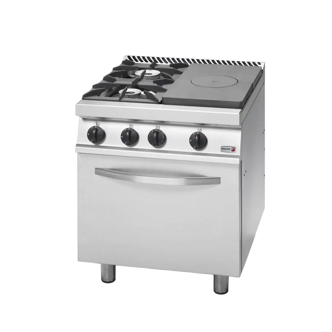 Fagor Cook Tops Free Standing Solid Target with open burner and Oven - CG7-31-D Mattys