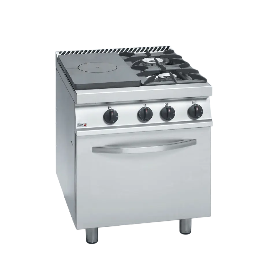 Fagor Cook Tops Free Standing Solid Target with open burner and Oven - CG7-31-I Mattys