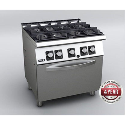 Cook Tops Fagor 700 series natural gas 4 burner gas range with gas oven - CG7-41H Mattys