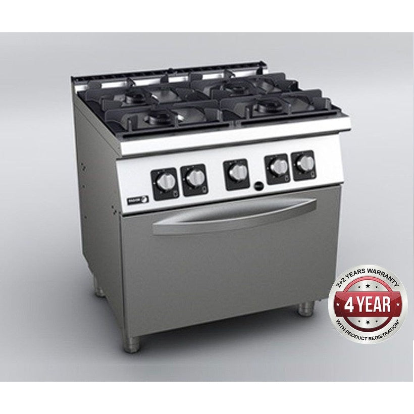 Cook Tops Fagor 700 series natural gas 4 burner gas range with gas oven - CG7-41H Mattys