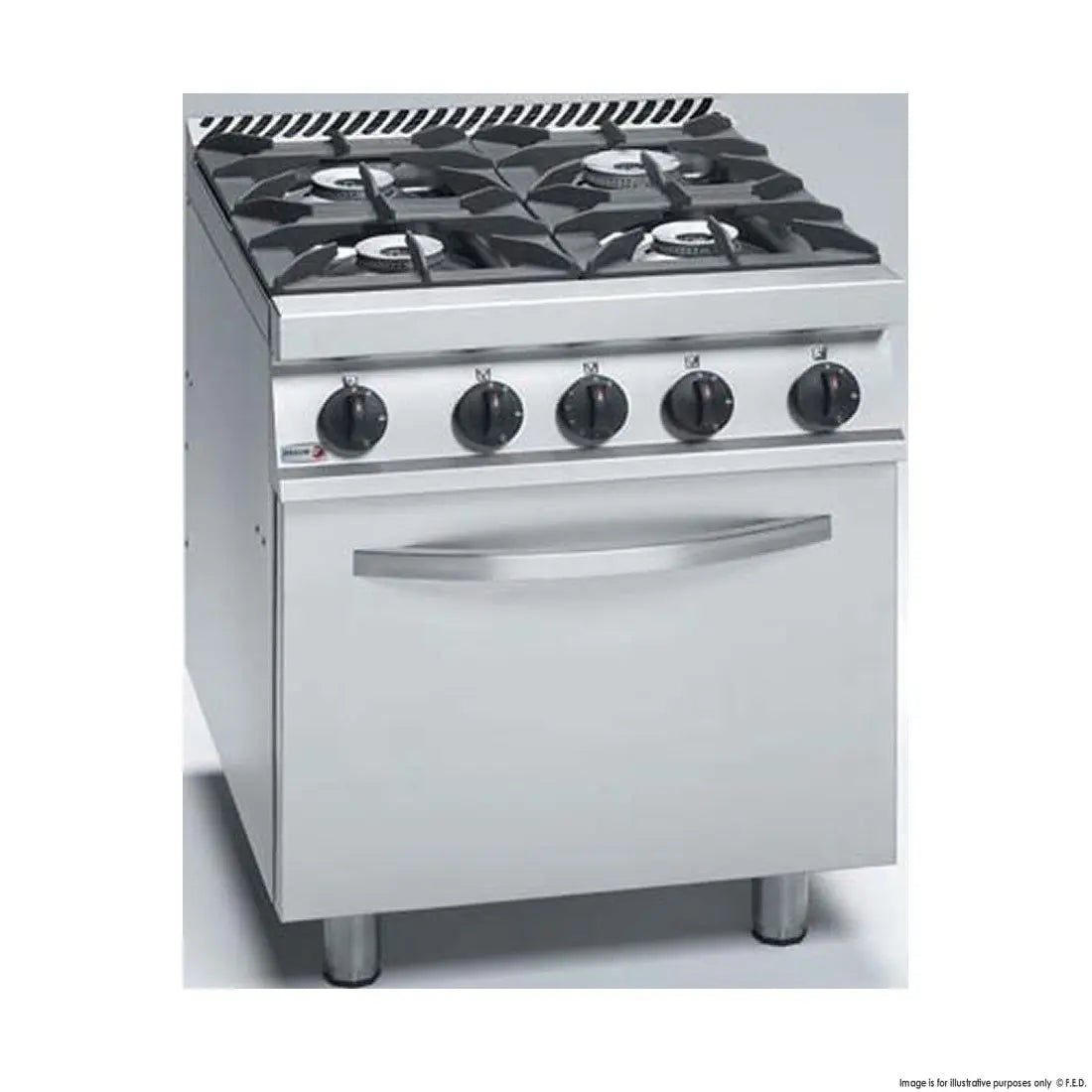 Fagor Stainless Steel Gas Range with Electric Oven - CGE7-41H Mattys