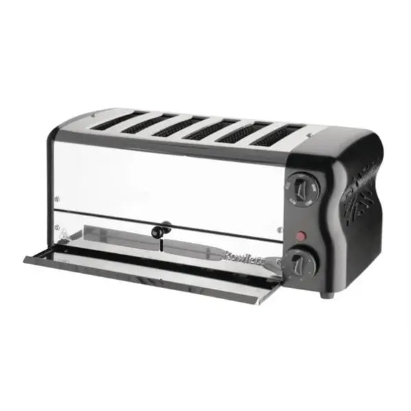 Rowlett Esprit 6 Slot Toaster Jet Black with Elements & Sandwich Cage Mattys