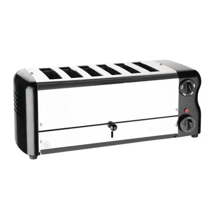 Rowlett Esprit 6 Slot Toaster Jet Black with Elements & Sandwich Cage Mattys