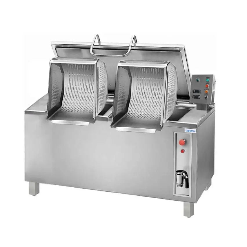 Baratta Electric Single Tank 300 Litre Bulk Cooker with Double Basket Auto Lift - CPER2-302 Mattys