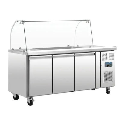 Polar U-Series Triple Door Refrigerated Gastronorm Saladette Counter CT394-A Mattys
