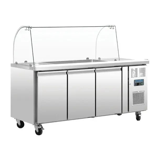 Polar U-Series Triple Door Refrigerated Gastronorm Saladette Counter CT394-A Mattys