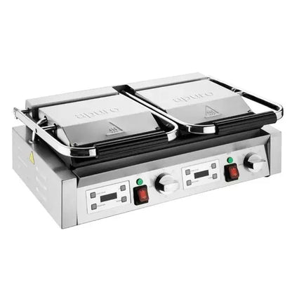Benchtop Apuro Double Contact Grill Flat Plates with Timer - CU610-A Mattys