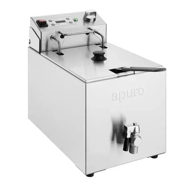 Bench Top Fryers Apuro Single Tank Electric Fryer with Timer - 8Ltr - 2.9kW - CU620-A Mattys